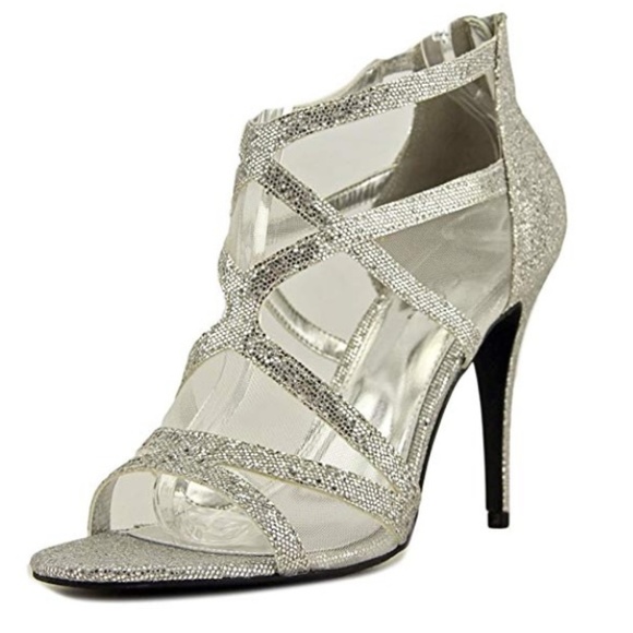 Womens Sugar Vanilla Dress Heels Silver Size 10 Zip Up 4 inch Heel  NIB - Picture 1 of 5